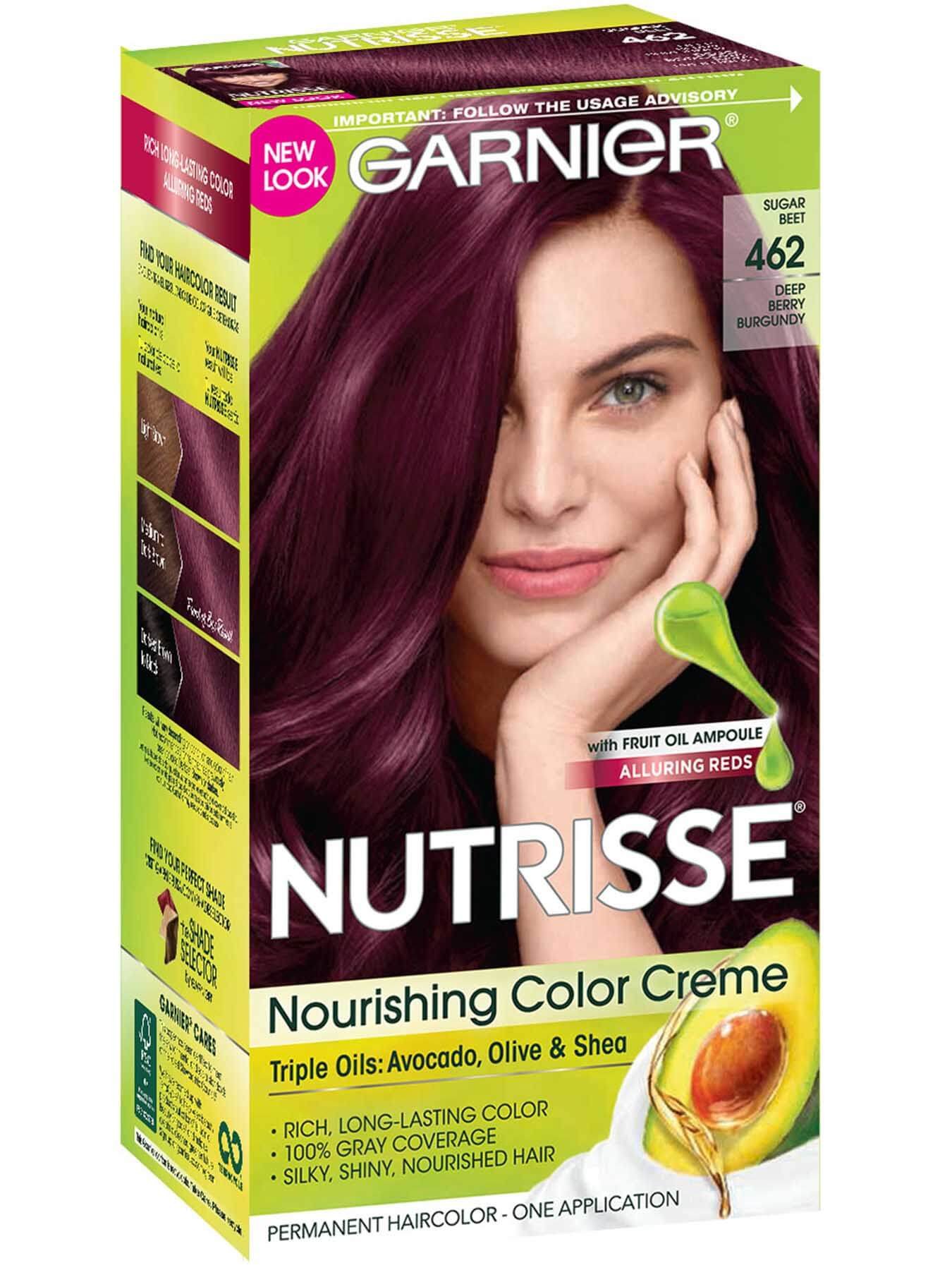 Front view of Nourishing Color Creme 462 - Dark Berry Burgundy.